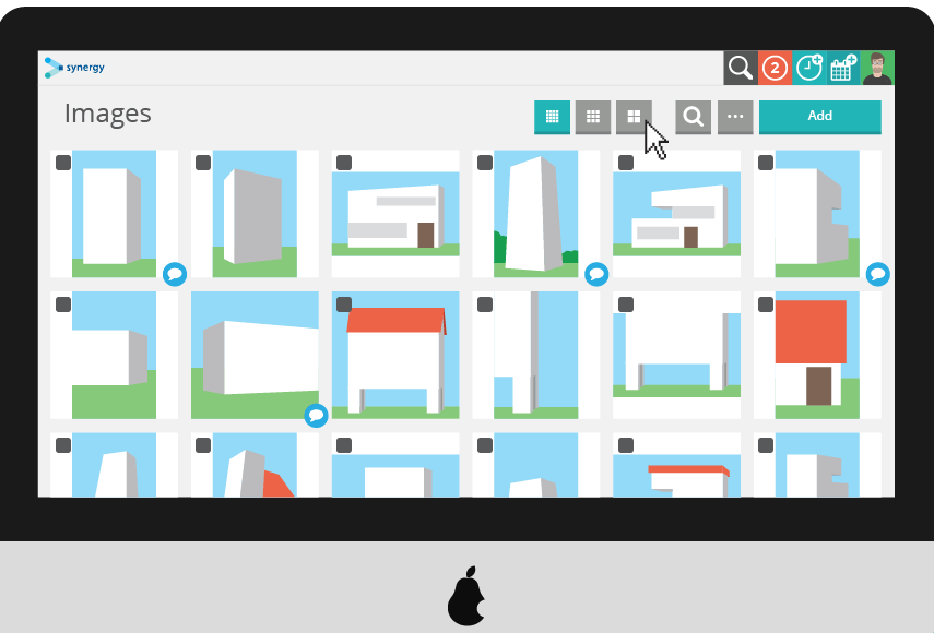 Manage project images with the Synergy image gallery.