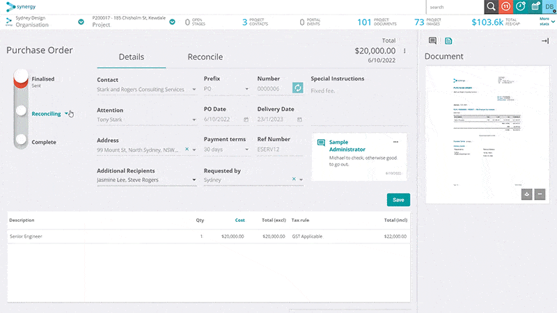Purchase Order creating a bill