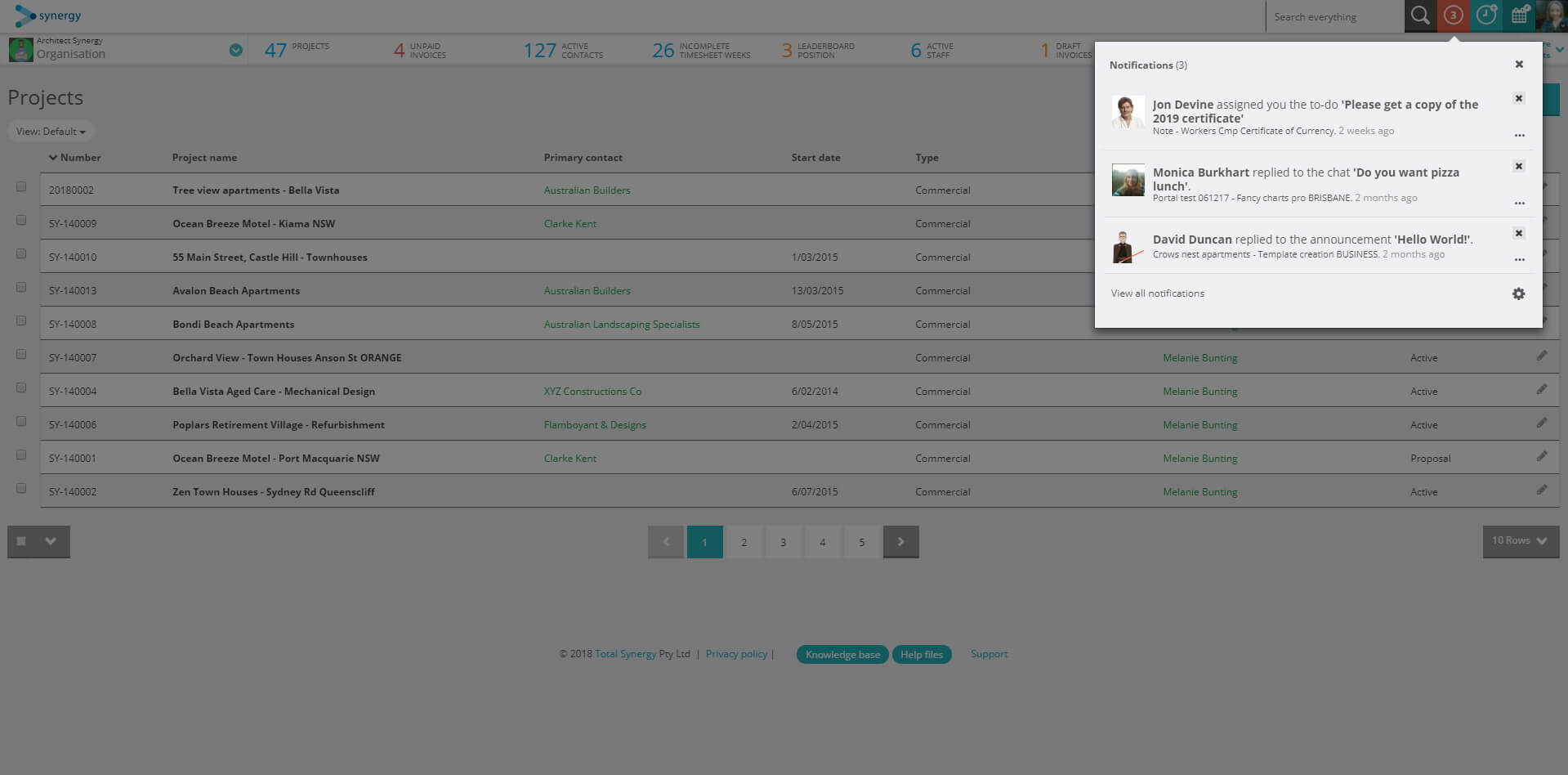 Learn how to manage email notifications in Synergy.